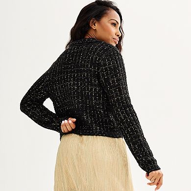 Women's Draper James Metallic Yarn Sweater Blazer