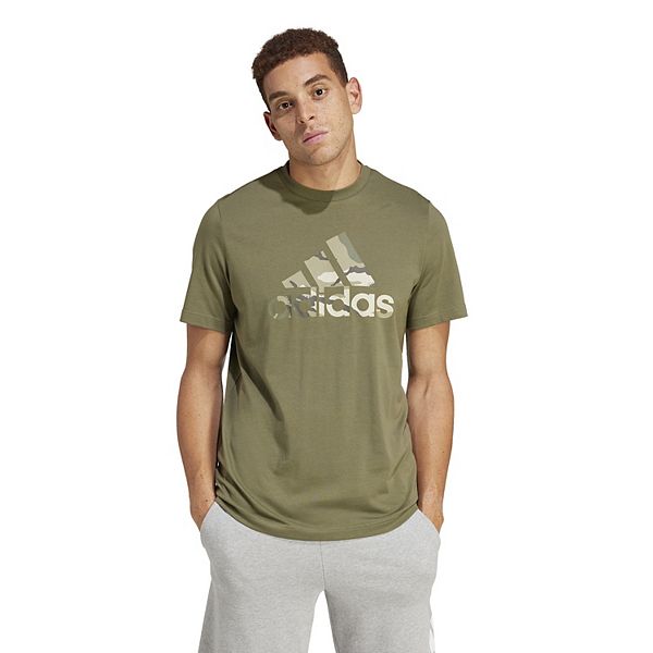 Men's adidas Camo Badge of Sport Logo Graphic Tee