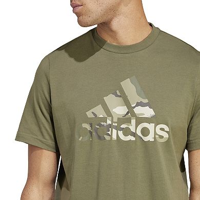 Men's adidas Camo Badge of Sport Logo Graphic Tee