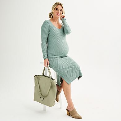 Maternity Sonoma Goods For Life® Long Sleeve V-Neck Sweater Dress