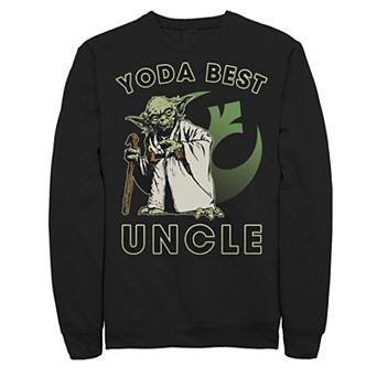 Men's Star Wars Yoda Best Uncle Rebel Logo Fleece Graphic Pullover