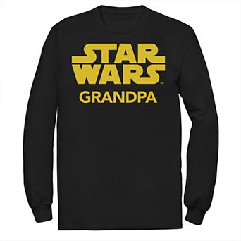 Men's Star Wars Grandpa Classic Title Logo Long Sleeve Graphic Tee