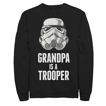Men's Star Wars Stormtrooper Grandpa Is A Trooper Fleece Graphic Pullover