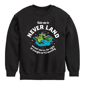 Disney's Peter Pan Take Me To Never Land Boys 8-20 Graphic Fleece Pullover