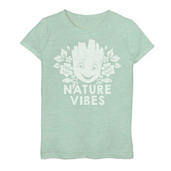 Girls 7-16 Marvel Guardians Of The Galaxy Groot Nature Vibes Graphic Tee