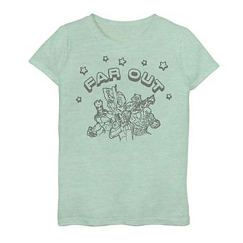 Girls 7-16 Marvel Guardians Of The Galaxy Characters Far Out Graphic Tee