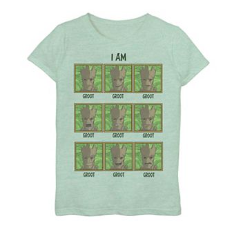 Girls 7-16 Marvel Guardians Of The Galaxy Groot Moods Graphic Tee