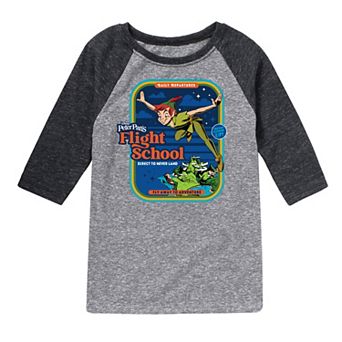 Disney's Peter Pan Boys 8-20 Peter Pan's Flight School Raglan Tee