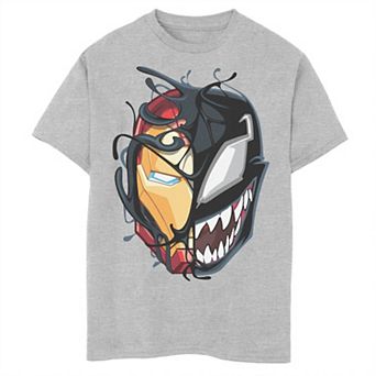 Boys 8-20 Marvel Iron Man Venom Split Face Tee