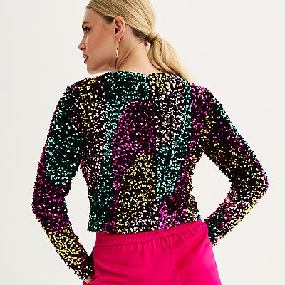 Kohls sequin tops best sale