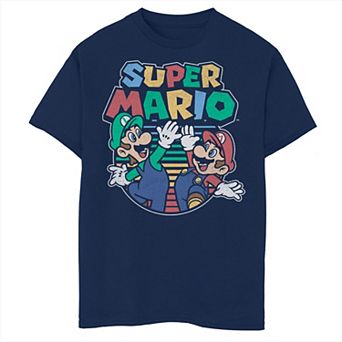Boys 8-20 Husky Nintendo Mario And Luigi High Five Graphic Tee