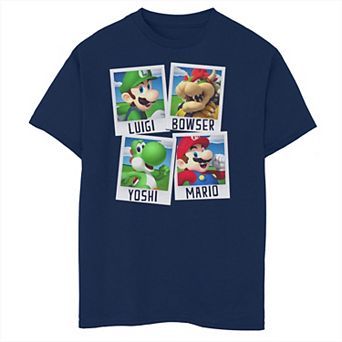 Boys 8-20 Husky Super Mario Cast Polaroid Pictures Graphic Tee