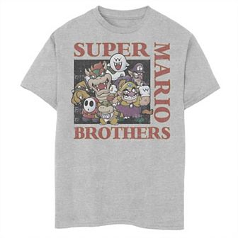 Boys 8-20 Husky Super Mario Villains Vintage Portrait Graphic Tee