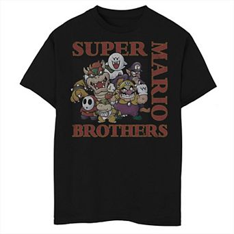 Boys 8-20 Husky Super Mario Villains Vintage Portrait Graphic Tee