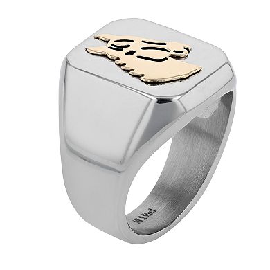 Men's Kristen Kesho 14k Gold Over Steel Horse Signet Ring