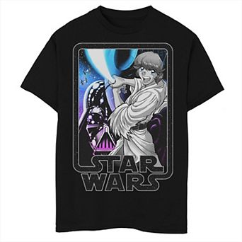 Boys 8-20 Husky Star Wars Luke Skywalker Anime Style Graphic Tee