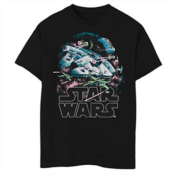 Boys 8-20 Husky Star Wars Millennium Falcon Epic Space Battle Graphic Tee