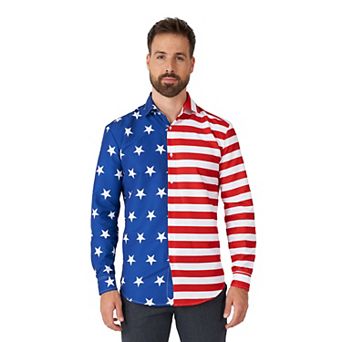 Men's Suitmeister Printed Button-Down Shirt