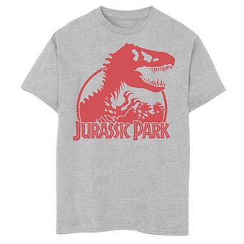 Boys 8-20 Husky Jurassic Park T-Rex Red Logo Graphic Tee