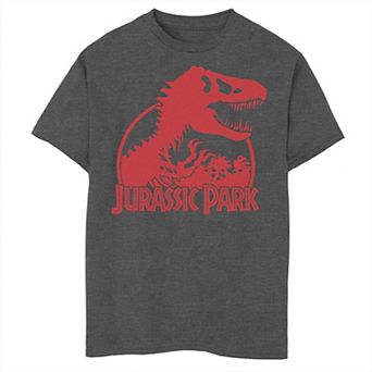 Boys 8-20 Husky Jurassic Park T-Rex Red Logo Graphic Tee