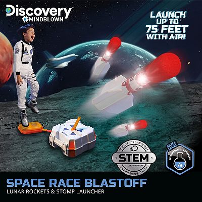 Discovery Mindblown Space Race Blastoff Lunar Rockets & Stomp Launcher