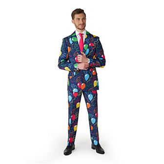 Men's Suitmeister Confetti Balloons Suit & Tie Set