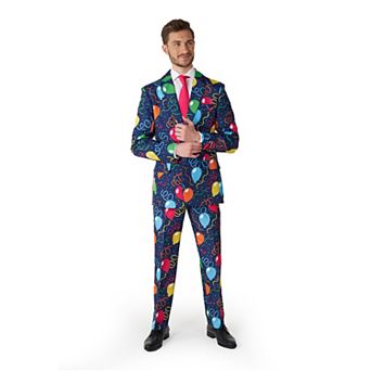Men's Suitmeister Confetti Balloons Suit & Tie Set
