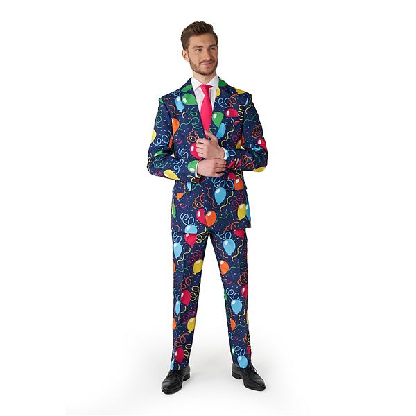 Men's Suitmeister Confetti Balloons Suit & Tie Set
