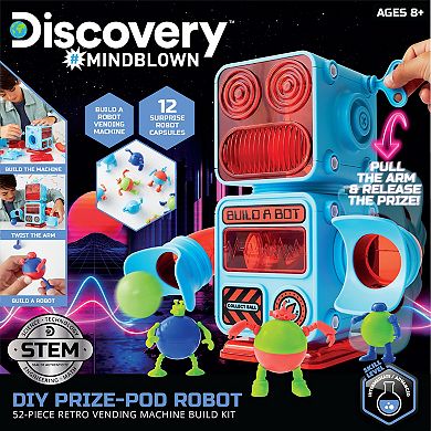 Discovery Mindblown DIY Prize-Pod Robot 52-Piece Retro Vending Machine ...