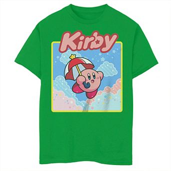 Boys 8-20 Nintendo Kirby Flying With Umbrella Graphic Tee