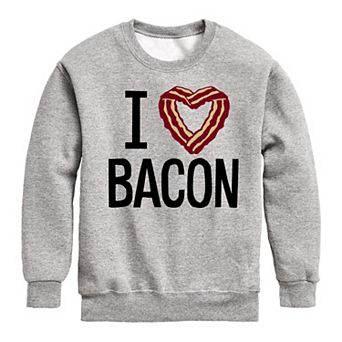 Boys 8-20 I Love Bacon Crew Fleece Sweatshirt