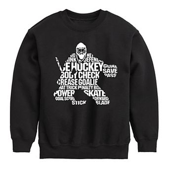 Boys 8-20 Hockey Word Silhouette Fleece Sweatshirt
