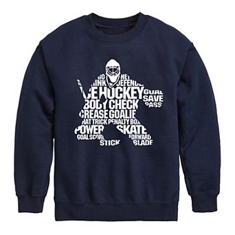 Boys 8-20 Hockey Word Silhouette Fleece Sweatshirt