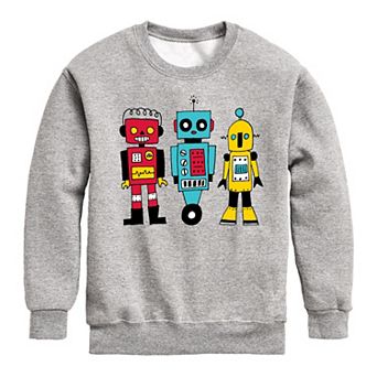 Boys 8-20 Robot Trio Crew Fleece Sweatshirt
