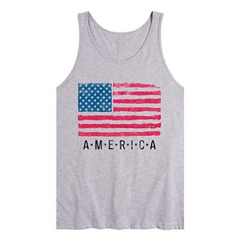 Men's Americana Flag Distressed Graphic Tank Top