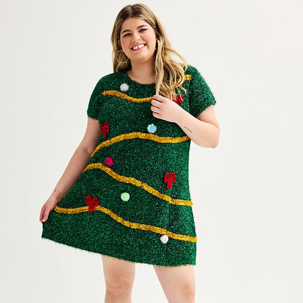 Plus Size Christmas Tree Dress