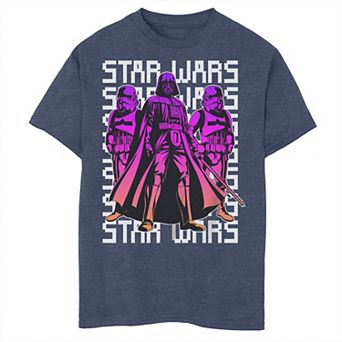 Disney's Star Wars Boys 6-20 Gradient Colors Dark Side Trio Tee