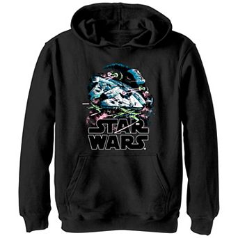 Disney's Star Wars Boys 8-20 Epic Space Battle Fluorescent Colors Hoodie