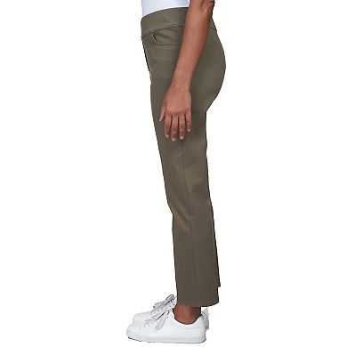 Women's Alfred Dunner Petite Classics Pull-On Straight Leg Average Length Denim Pants