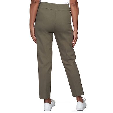 Women's Alfred Dunner Petite Classics Pull-On Straight Leg Average Length Denim Pants
