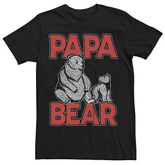 Men's Papa Bear With Cub Graphic Tee