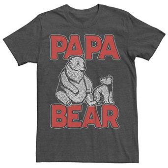 Men's Papa Bear With Cub Graphic Tee
