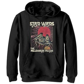 Boys 4-20 Star Wars Millennium Falcon Vintage Poster Hoodie