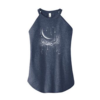 Juniors' Falling Stars High Neck Tank Top