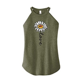 Juniors' Love Daisy Ladybug High Neck Tank Top