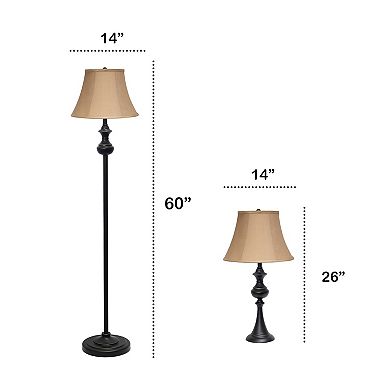 Lalia Home 3-piece Restoration Lamp Set