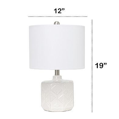 Lalia Home Floral Eyelet Table Lamp