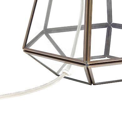 Lalia Home Transparent Geometric Table Lamp