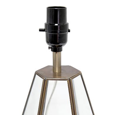 Lalia Home Transparent Geometric Table Lamp
