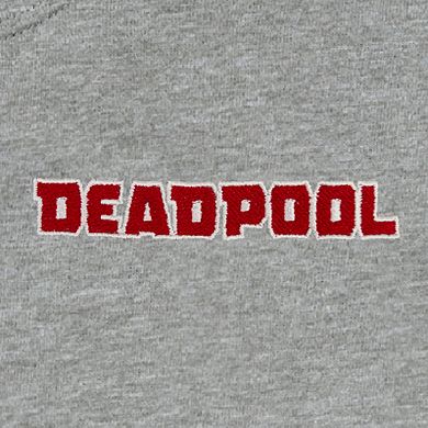 Men's Marvel Deadpool Logo Embroidered Fleece Sweatshirt